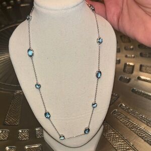 Elegant Necklace with Blue Accents